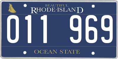 RI license plate 011969