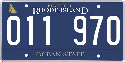 RI license plate 011970