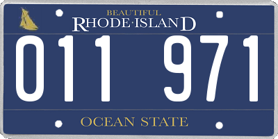 RI license plate 011971