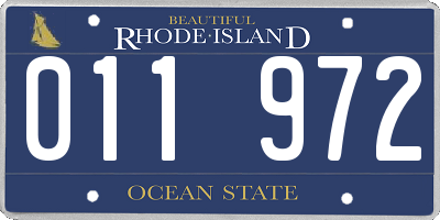 RI license plate 011972