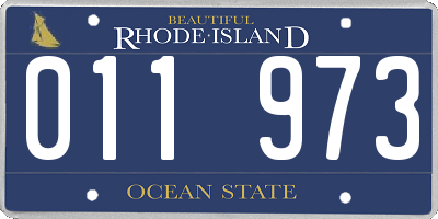 RI license plate 011973