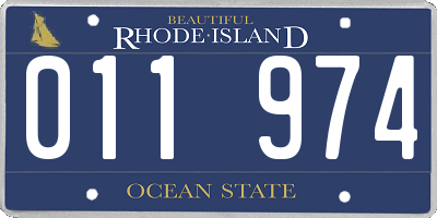 RI license plate 011974