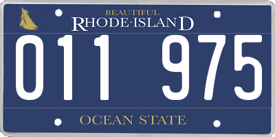 RI license plate 011975