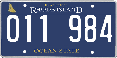 RI license plate 011984