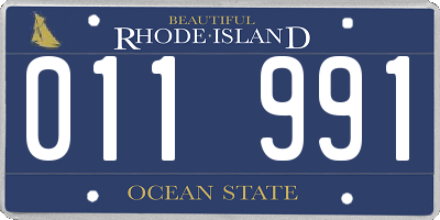 RI license plate 011991