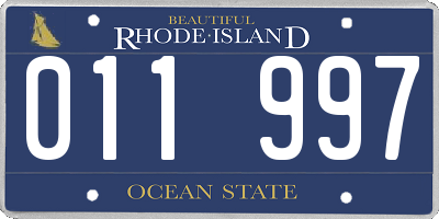 RI license plate 011997