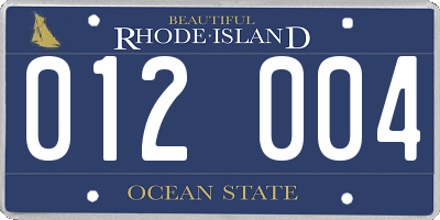 RI license plate 012004