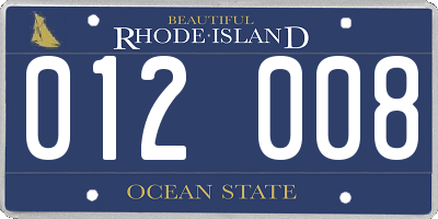 RI license plate 012008