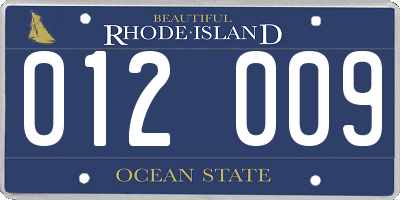 RI license plate 012009