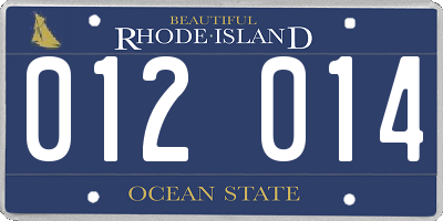 RI license plate 012014