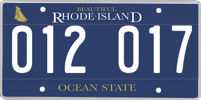 RI license plate 012017