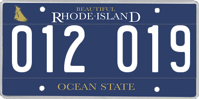 RI license plate 012019