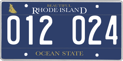 RI license plate 012024