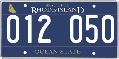 RI license plate 012050