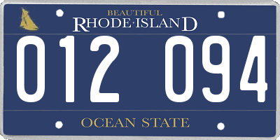 RI license plate 012094