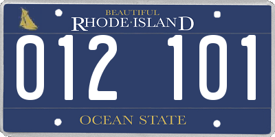 RI license plate 012101