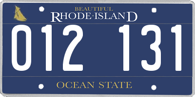 RI license plate 012131