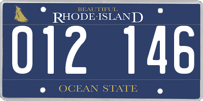 RI license plate 012146
