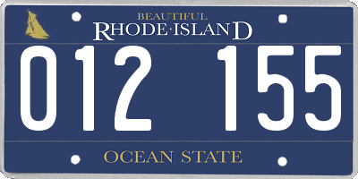 RI license plate 012155