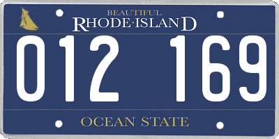 RI license plate 012169