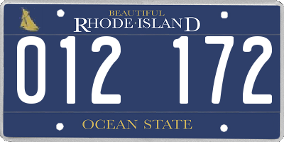 RI license plate 012172