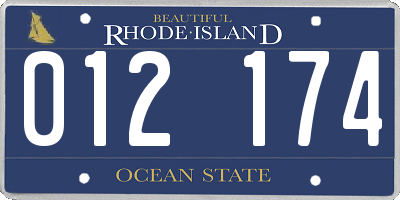 RI license plate 012174