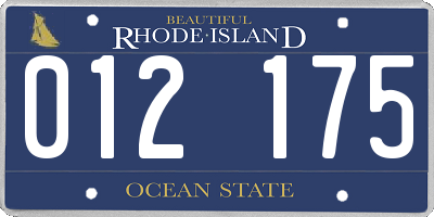 RI license plate 012175