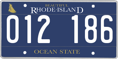 RI license plate 012186