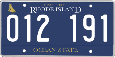 RI license plate 012191