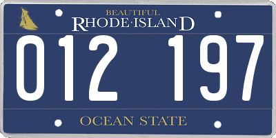 RI license plate 012197