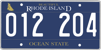 RI license plate 012204