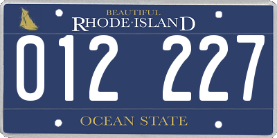 RI license plate 012227