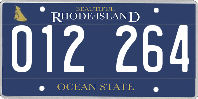 RI license plate 012264