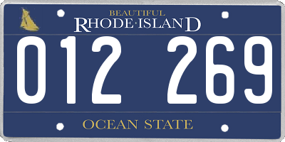 RI license plate 012269