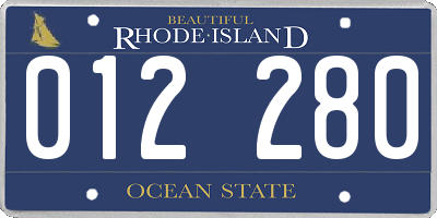 RI license plate 012280