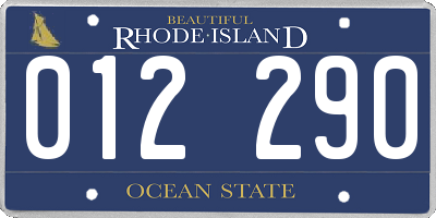 RI license plate 012290