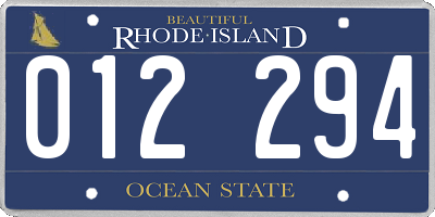 RI license plate 012294