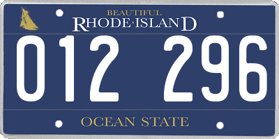 RI license plate 012296