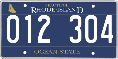 RI license plate 012304