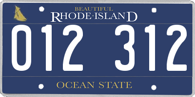 RI license plate 012312