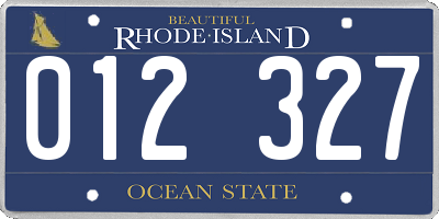 RI license plate 012327