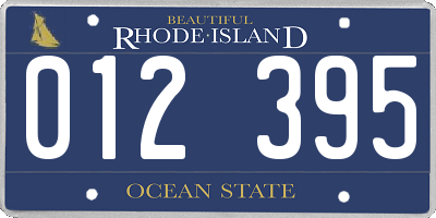 RI license plate 012395