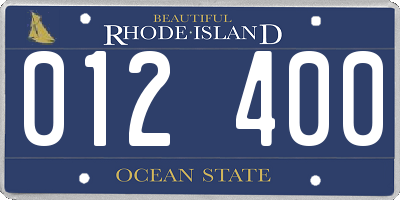 RI license plate 012400