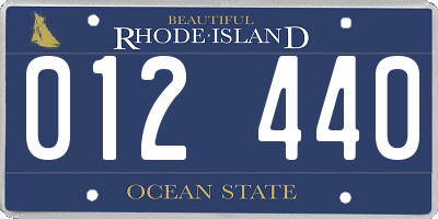 RI license plate 012440