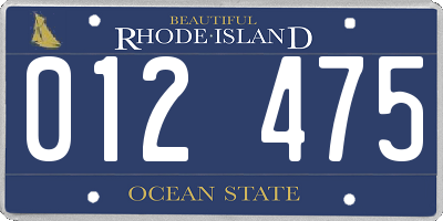 RI license plate 012475