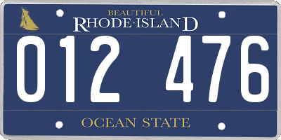 RI license plate 012476