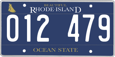 RI license plate 012479