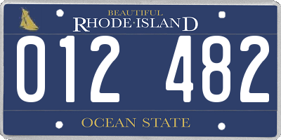 RI license plate 012482