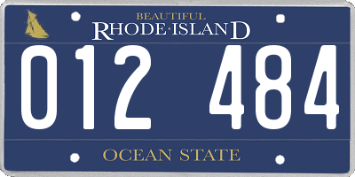 RI license plate 012484