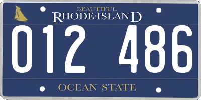 RI license plate 012486